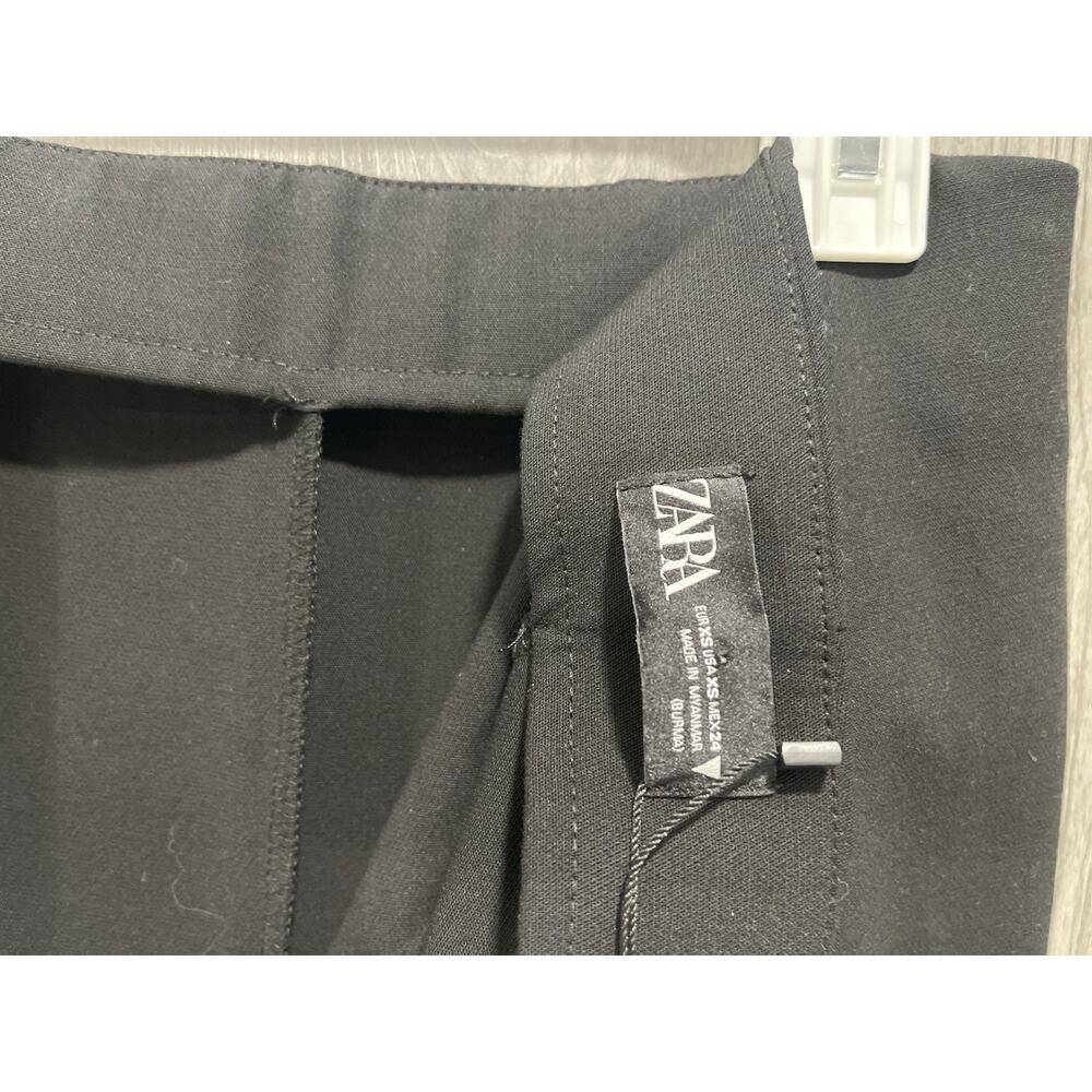Zara Leggings Black Bellbottom Flare High Waisted Women's XSmall NWT - Picture 6 of 8